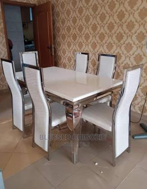 Modern 6 Seater Marble Top Dining Table Set. in Ibadan - Furniture ...