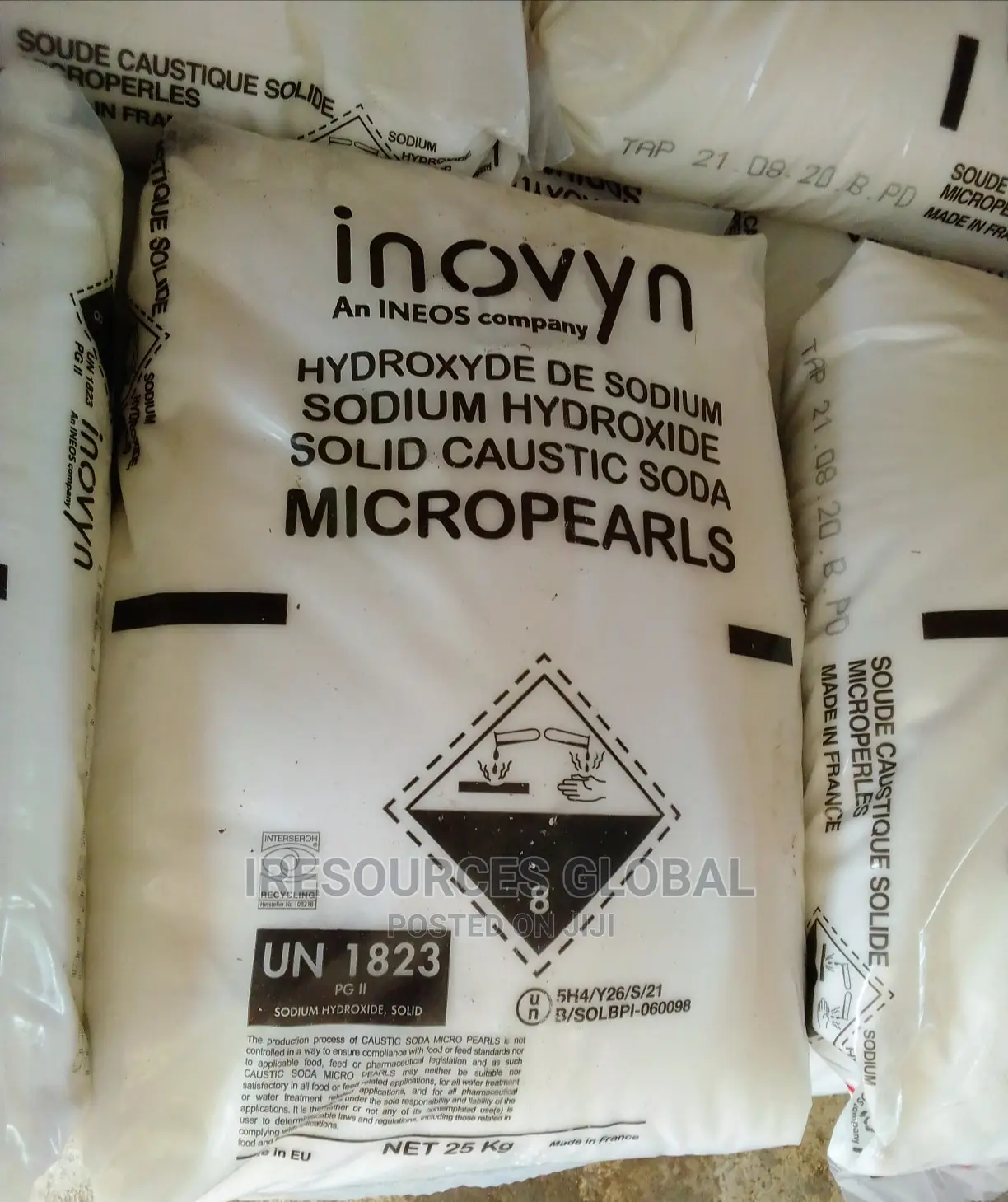 Sodium Hydroxide (Solid Caustic Soda MicroPearls) 25kg Bag in Isolo Manufacturing Materials