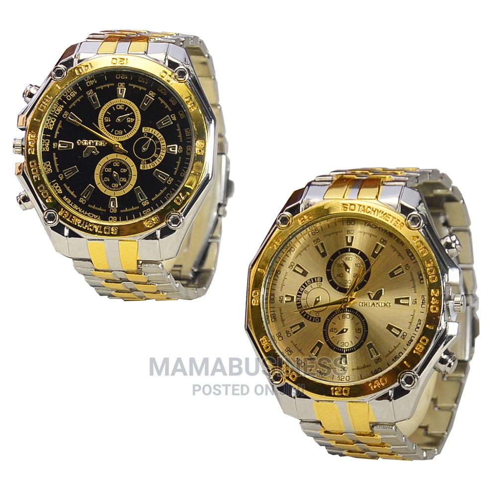Orlando Black Face Gold Face Men's Stainless Steel Watch in Surulere