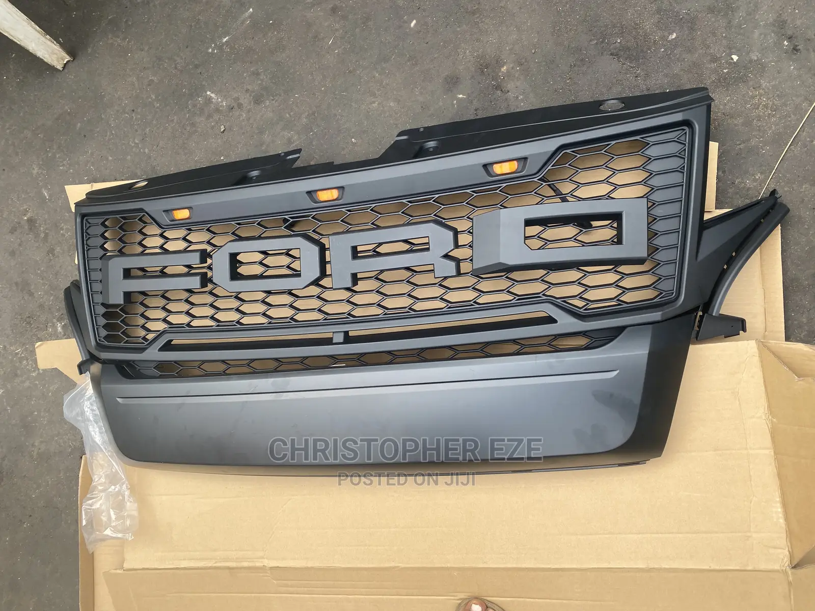 Front Lower Bumper Grille – Honeycomb Black – For Ford Edge 2011-2014 (No ACC Holes, No Towing)