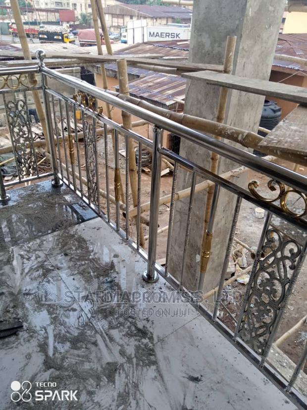 Balcony Glass Railings at Rs /Running Meter Stainless in Sagamu