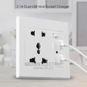 Photo - KEBIDU EU Standard 2.1A Dual USB Power Socket Home Wall