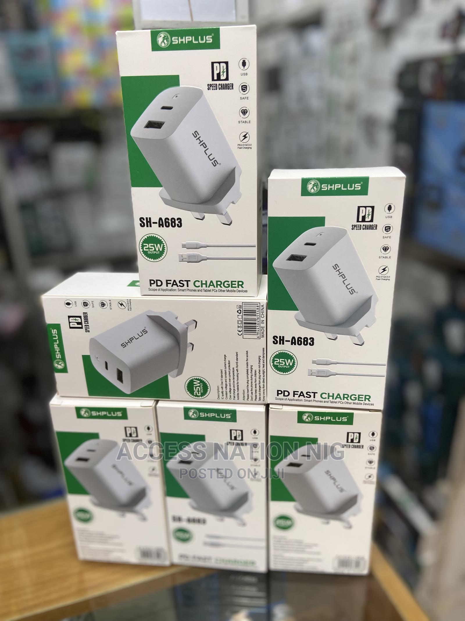 PD Fast Charger With Usb and Type C Output 25w SHPLUS in Ikoyi