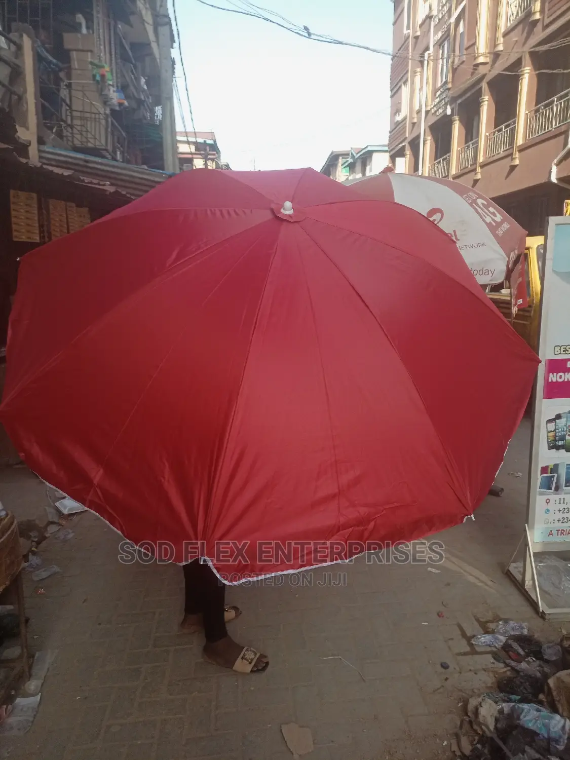 42" Umbrella in Lagos Island (Eko) Garden Supplies, Sod Flex