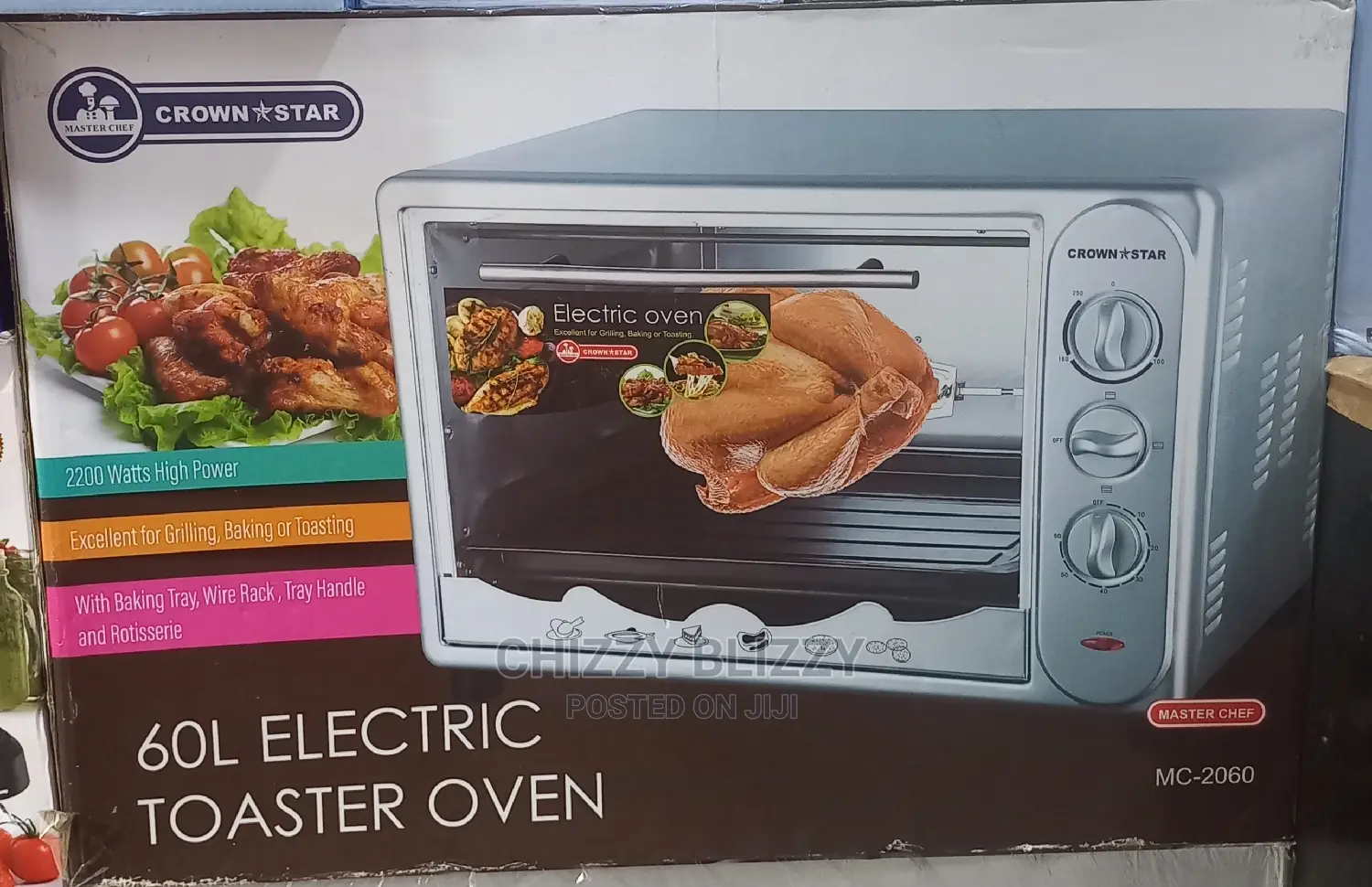 MASTERCHEF/CROWNSTAR Electric Oven+Baking+Grilling 60ltr in Lagos