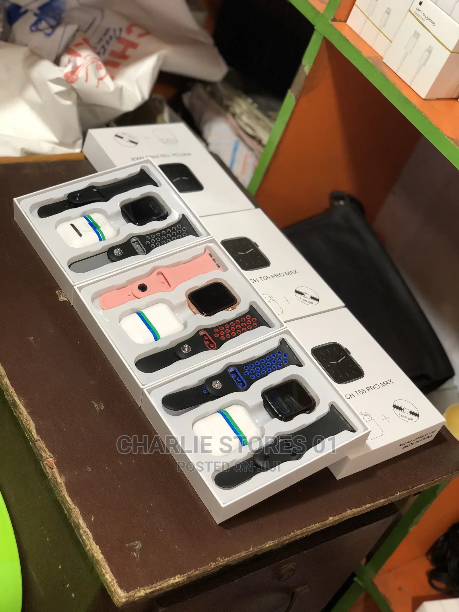 T55 Pro Max Smartwatch With Airpod in Ikeja Smart Watches & Trackers