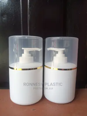 250ml White Plastic Bottle Short Top Cover