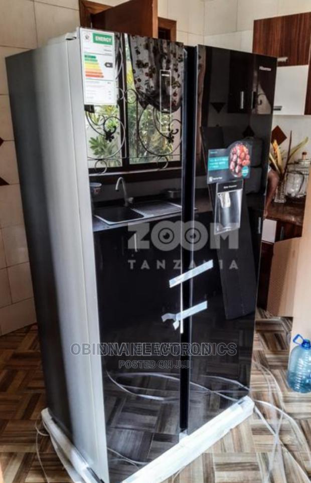 Brand New HISENSE Side by Side Fridge/Dispenser/Black Mirror in Ojo