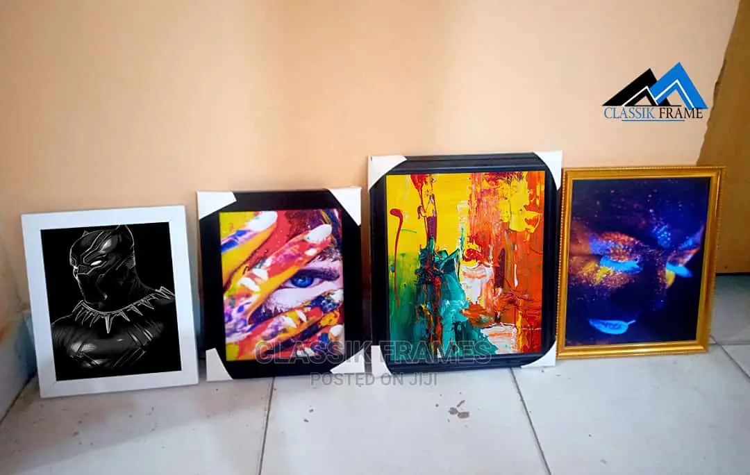 Black Panther HD Frame Picture Wall Art in Ipaja Arts & Crafts