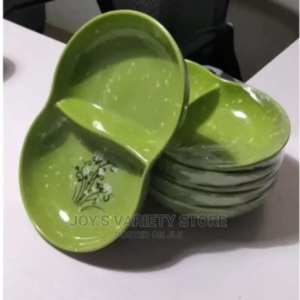 Unbreakable Ceramic Plates 2 Compartment 6 Pieces in Lagos Island