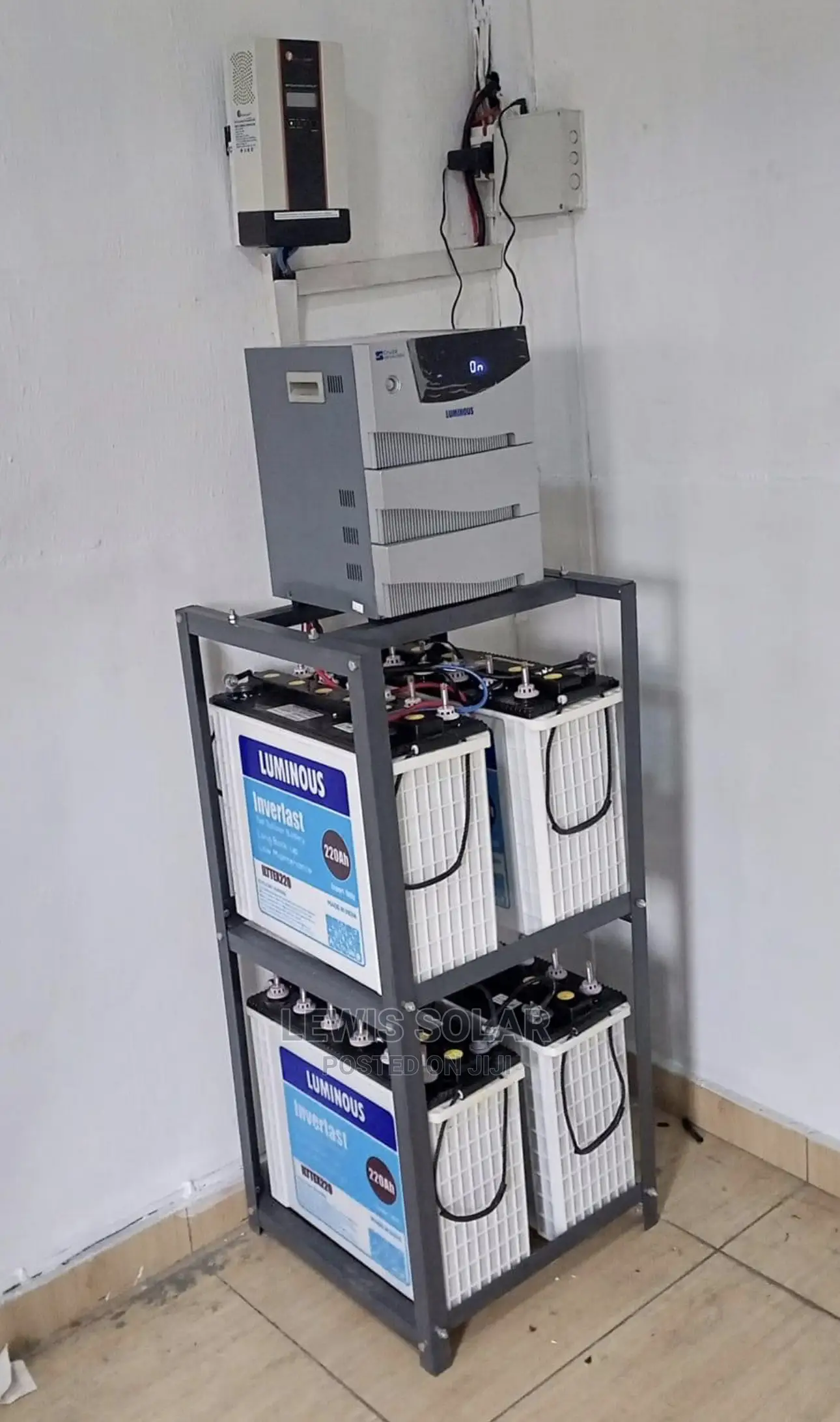 220ah Battery X4 / 4kva 48v Inverter/ 300w Panel 12pieces in Port ...