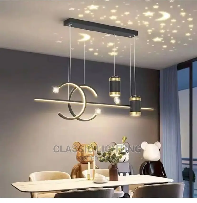 Modern Dropping Chandelier in Ojo Home Accessories, Classic Lighting