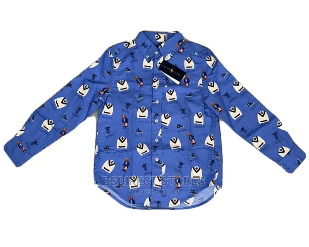 Polo Ralph Lauren Big Boys Icon Print Cotton Oxford Shirt