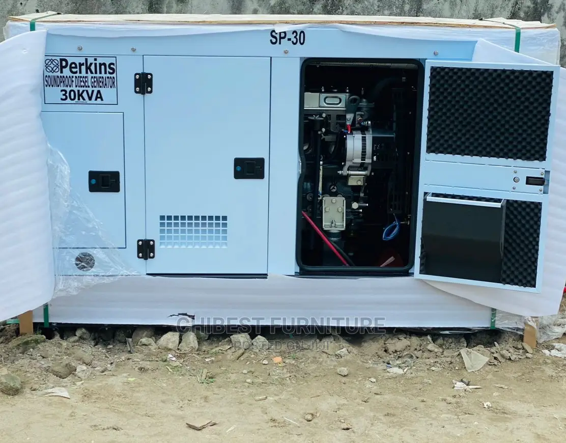30kva Perkins Soundproof Diesel Generator, 100 Copper Coil. in Lekki