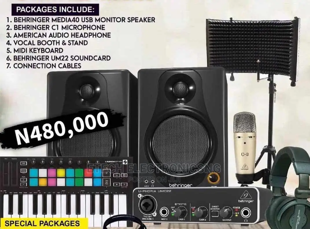 Behringer Complete Recording Studio Equipment in Ojo Audio & Music