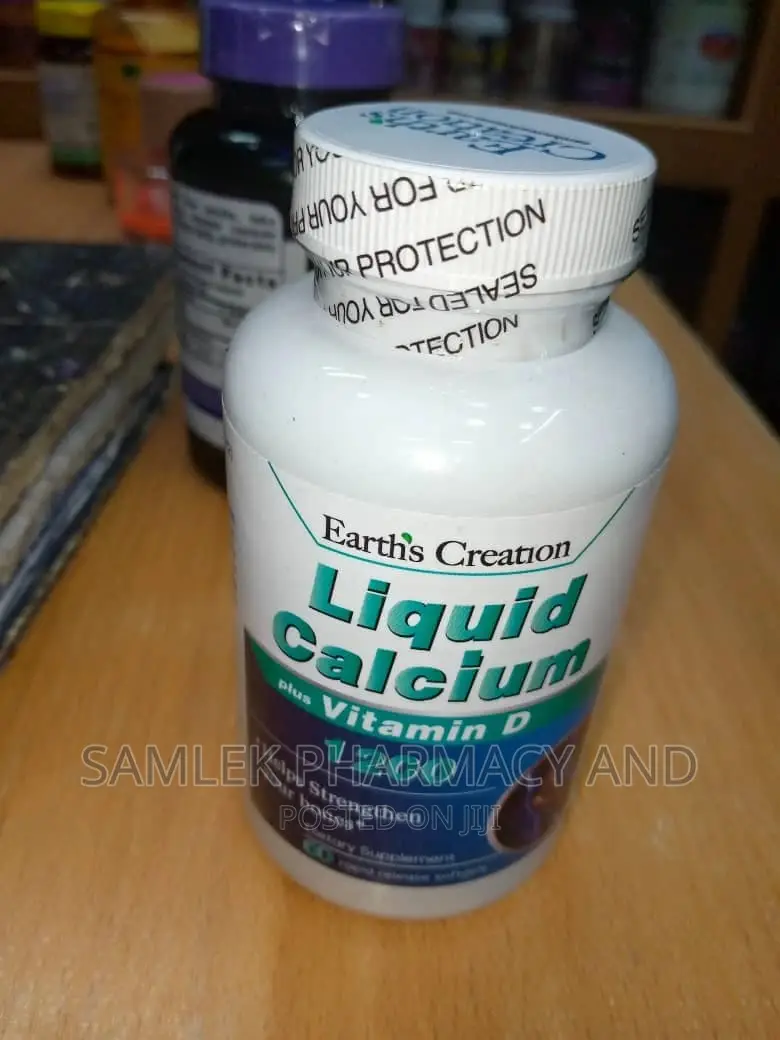 Earth Creation Liquid Calcium+Vitamin D1200mg60softgel in Lagos
