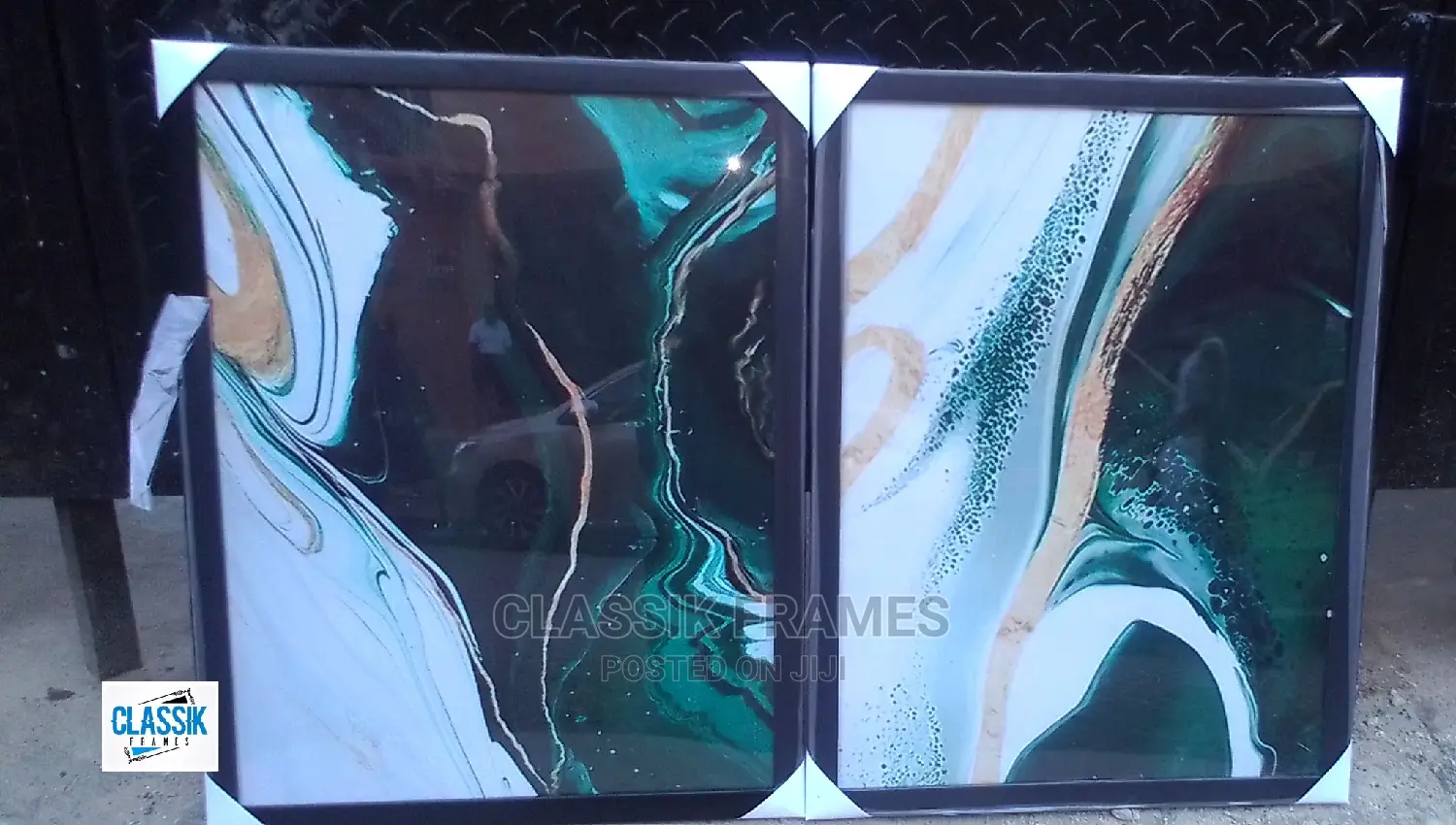 HD Framed Green Field Abstract Painting Wall Arts in Ikeja Arts