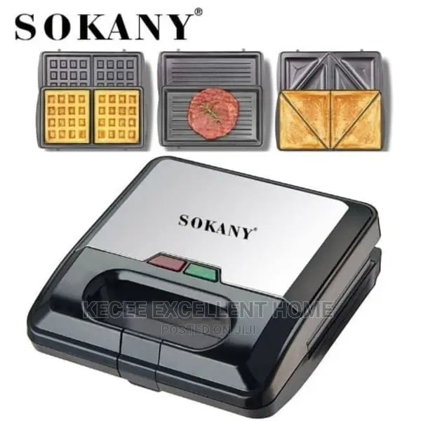 Sokany 3in1 Waffle + Grill + Sandwich Maker 750w in Lagos Island (Eko