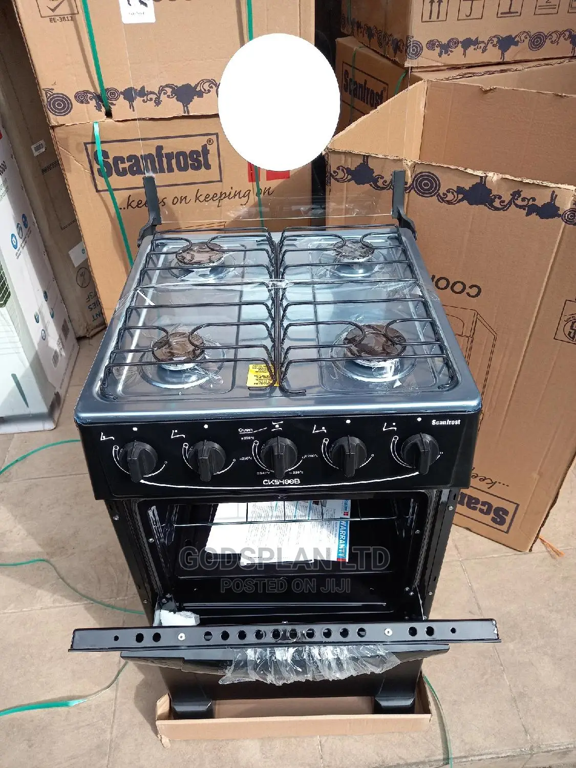 Scanfrost 4 Burner Standing Gas Cooker With Oven in Ikeja Kitchen Appliances, Godsplan Ltd