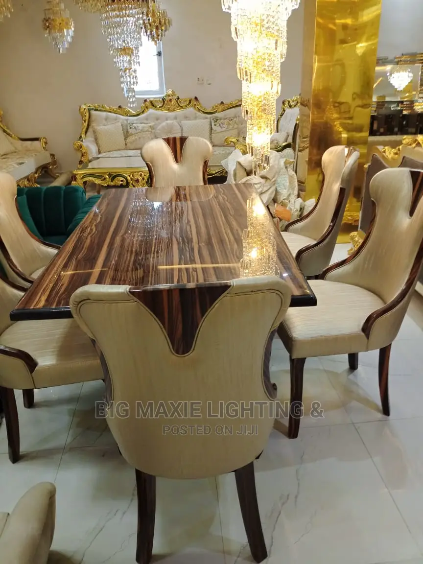 Luxury Marble Dining Table and Chairs in Ojo Furniture, Big Maxie
