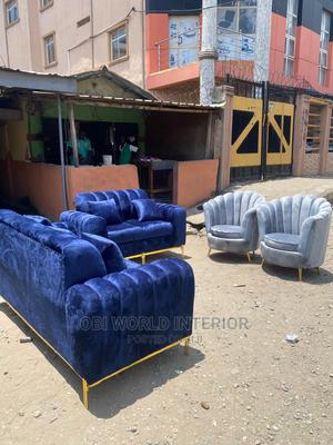 Luxury 7 Seater Living Room Fabric Made Royal Sofa Chair. in Ojo ...