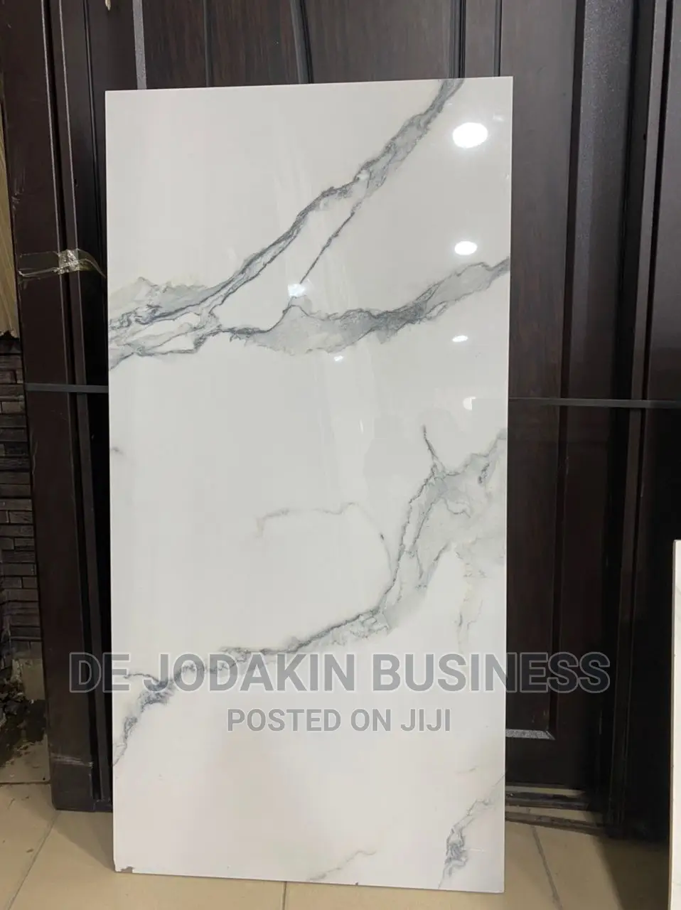 60x120 Super Polish Carara White Floor Tile (001) in Orile Building