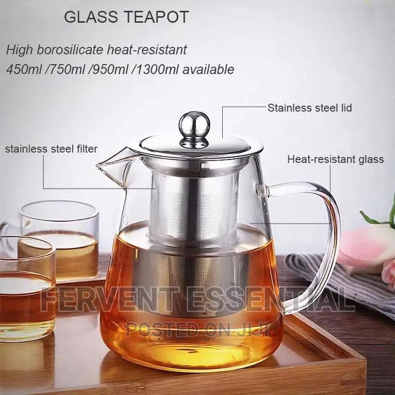 Borosilicate Glass Tea Pot With 4 Cups in Lagos Island (Eko