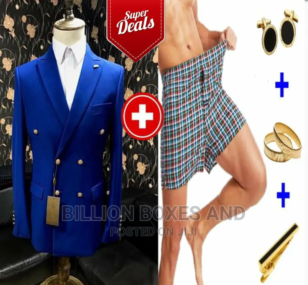 Quality Wedding Suit Blue Plus Gifts in Ikeja Wedding Wear