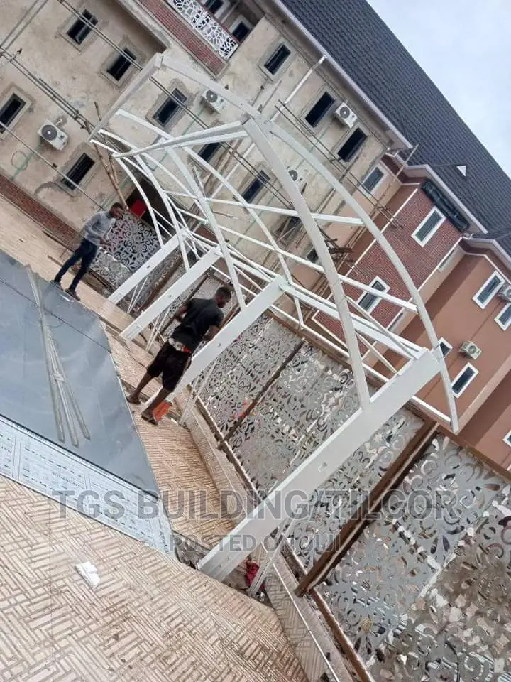 Danpalon Carport in Ibadan Building Materials, Tilcor Roofing Tgs