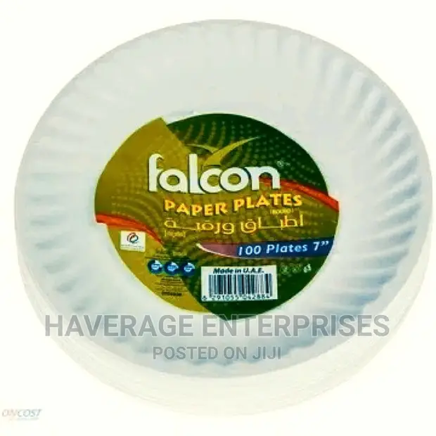 Disposable Paper Plate 7" 100 Pieces White in Lagos Island (Eko