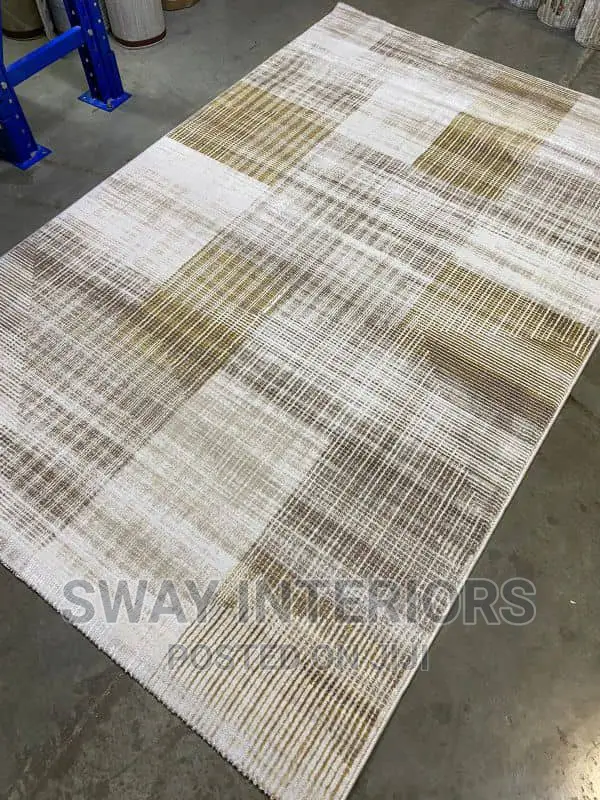 Modern 7x10 Millet/Vintage Center Rug in Victoria Island Home