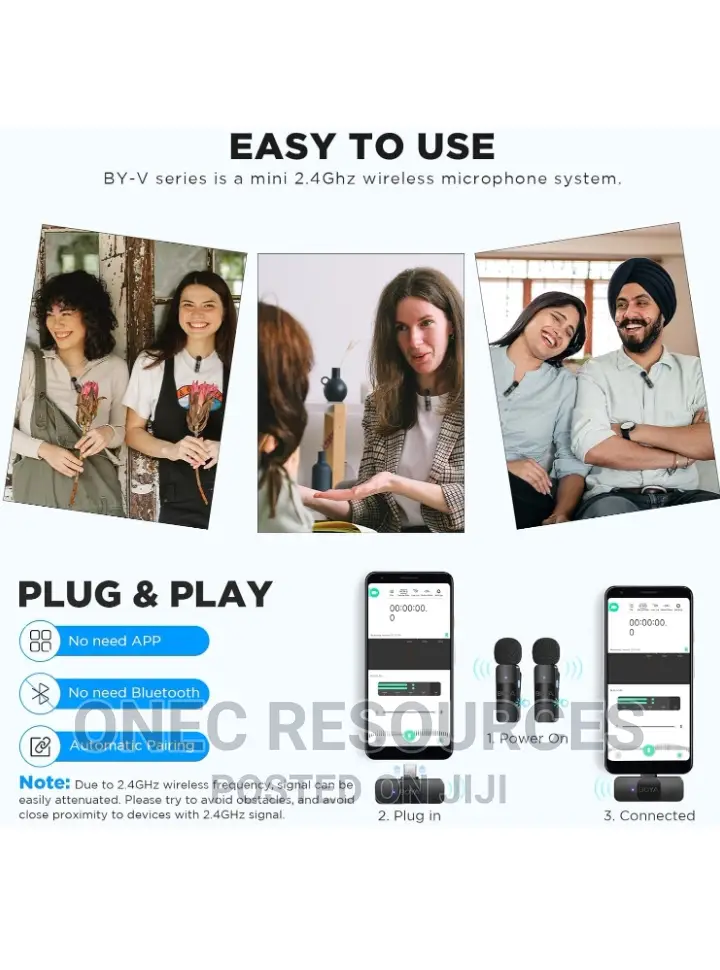 BOYA BYV20 Wireless Lavalier Lapel Microphone in Ikeja Audio & Music Equipment, Onec