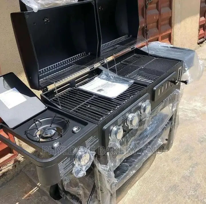 BBQ Grill With Combine GAS AND CHARCOAL(Side Cooker)Barbecue in Ojo