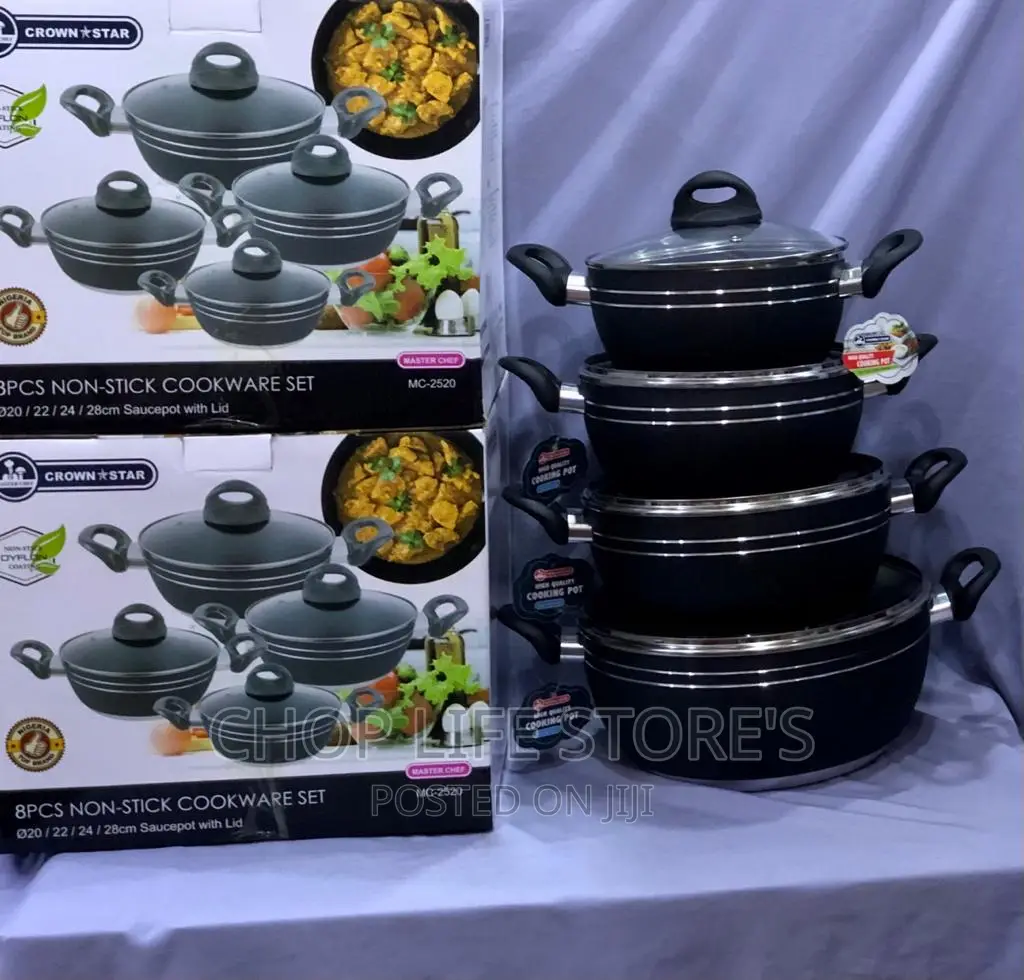 8pcs Non Stick Cookware Set in Lagos Island (Eko) Kitchenware