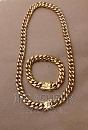 Quality Cuban Gold Neck and Handchain 002 - Gold | Jewellery for sale in Lagos State, Ojodu