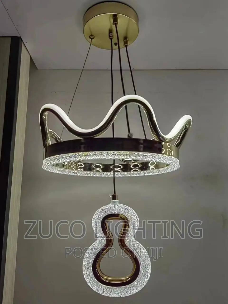 Modern LED Chandelier Light With 3 Different Colours of Ligt in Lekki