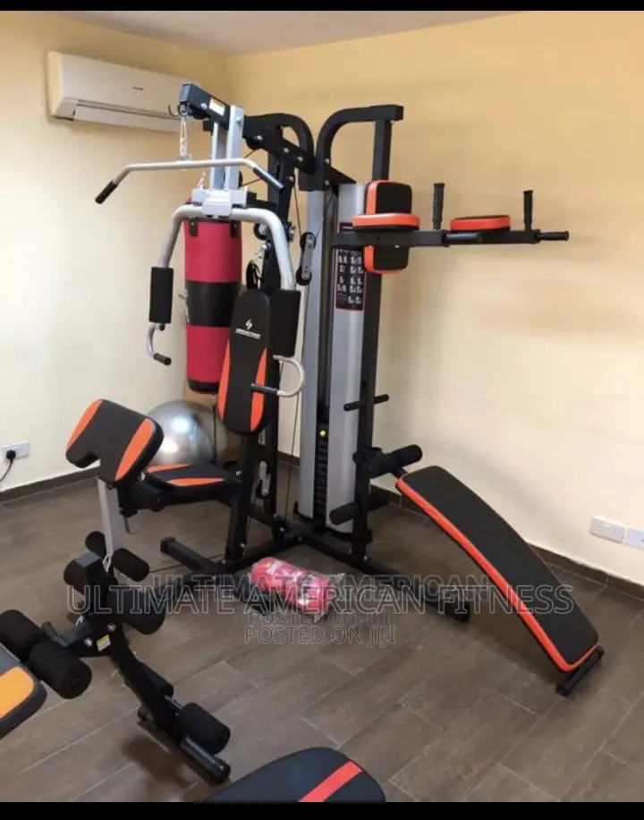 3 Station Home Gym With Situp Bench And Punching Bag in Yaba Sports