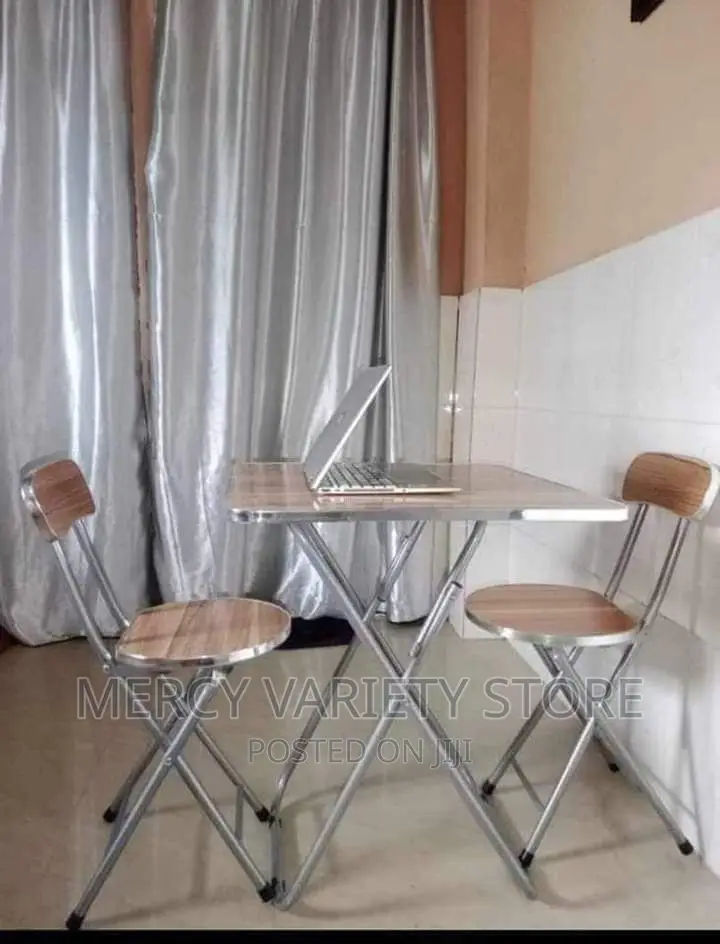 Foldable 2 Chairs And A Table Set in Ibadan Furniture, Abdullateef