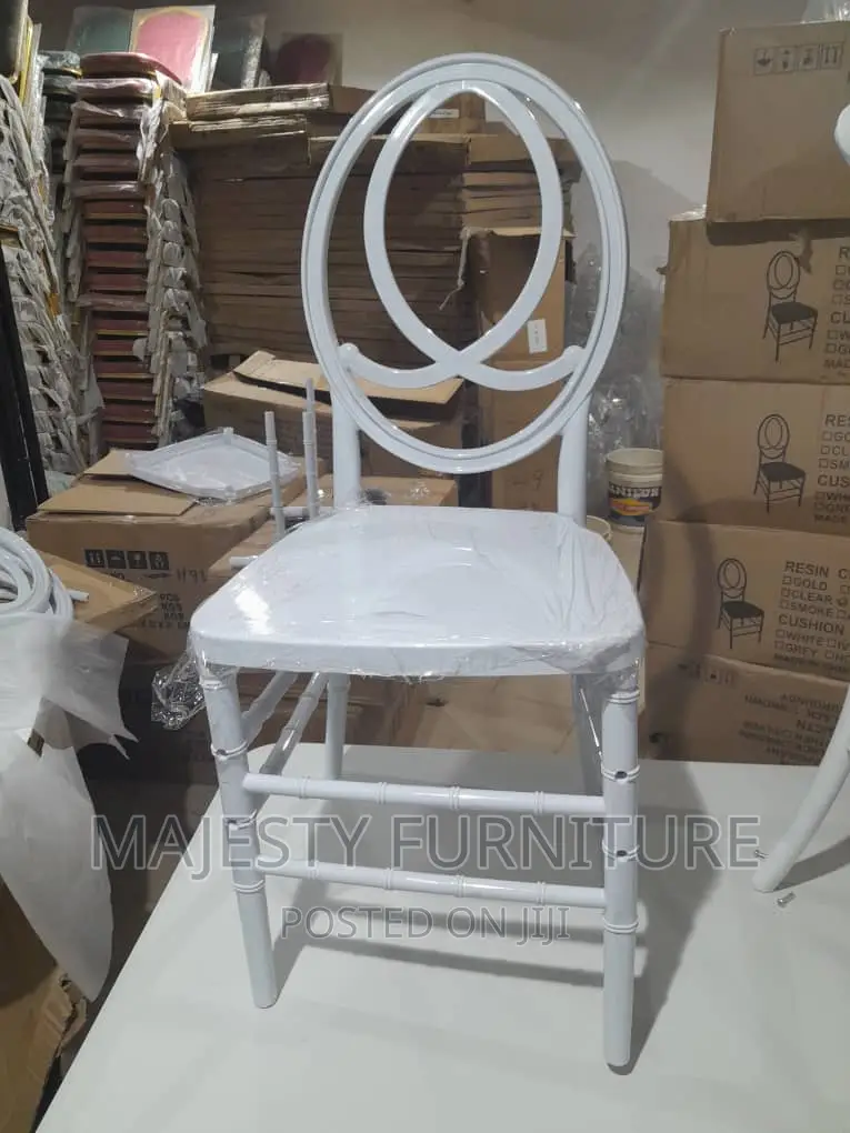 White Dior Plastic Chairs for Your Event Available Now in Ojo Furniture, Majesty Furniture