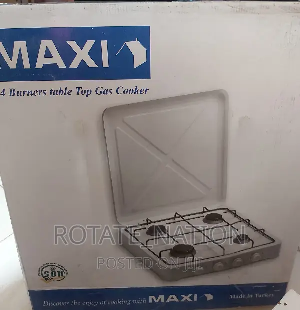 Maxi 4 Burners Table Top Gas Cooker in Lagos Island (Eko) Kitchen Appliances, Rotate Nation