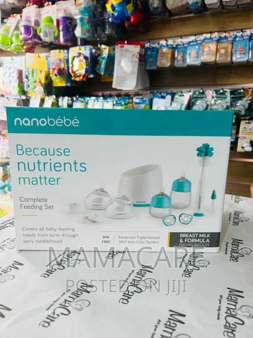Nanobebe Baby Bottle Complete Feeding Set Teal in Kosofe Baby & Child