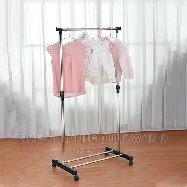 Multifunctional Single Pole Retail Clothes Racks on Wheel in Lagos