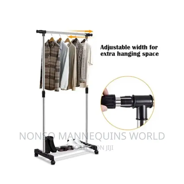 Multifunctional Single Pole Retail Clothes Racks on Wheel in Lagos