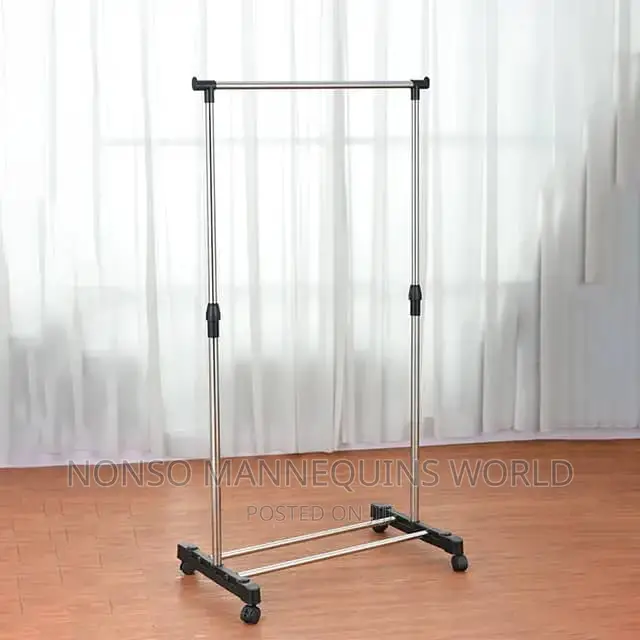 Multifunctional Single Pole Retail Clothes Racks on Wheel in Lagos