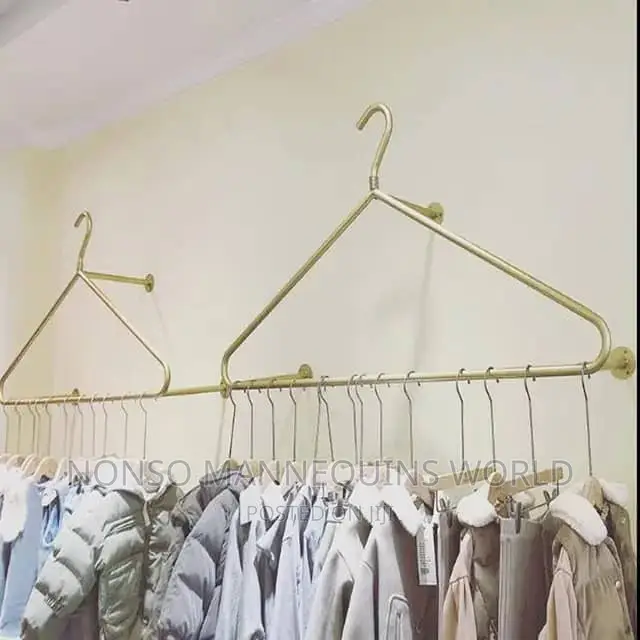 Gold Metal Garment Wall Racks in Lagos Island (Eko) Store Equipment