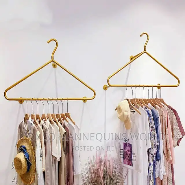Gold Metal Garment Wall Racks in Lagos Island (Eko) Store Equipment