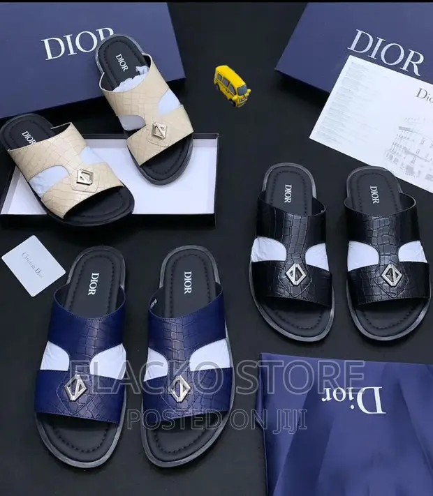 dior leather slippers