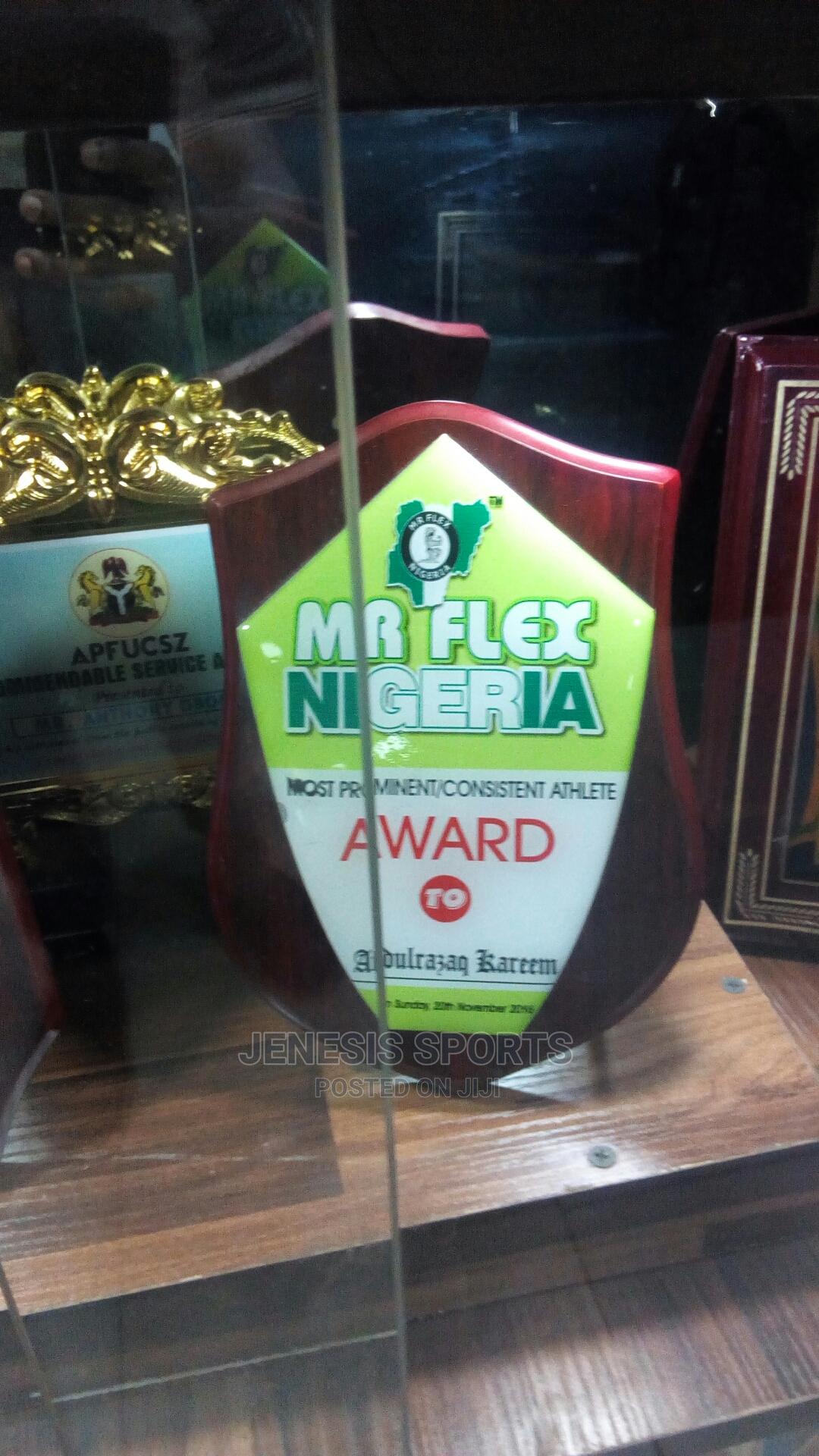 Wooden Plague Award And Branding in Ikeja Arts & Crafts, Jenesis