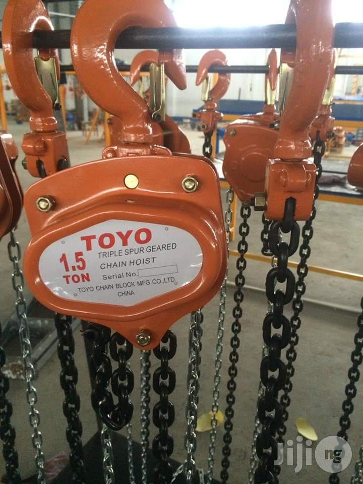 Manual Chain Hoist 1.5ton TOYO in Ikeja Manufacturing Equipment