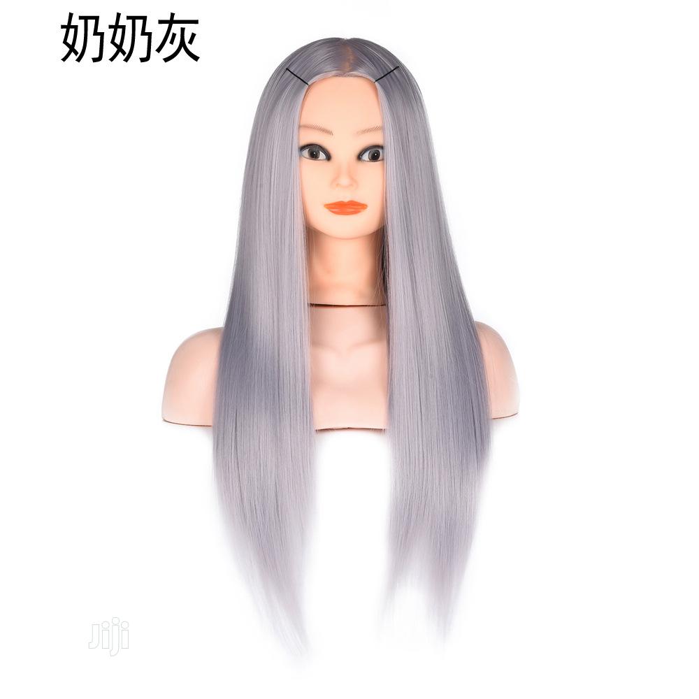 Gray Silky Mannequin Braided Head Mold Wig in Ikeja Hair Beauty, Ib
